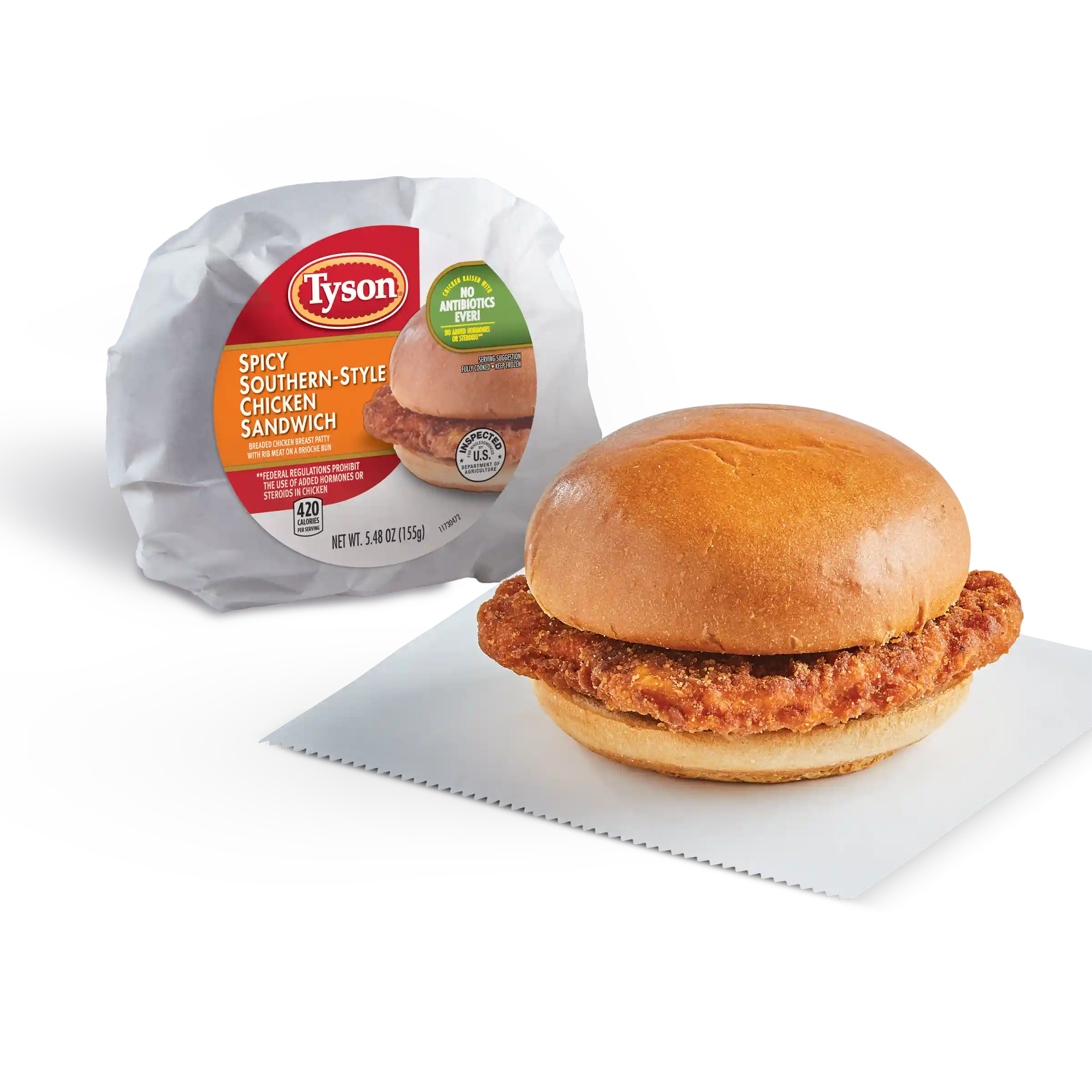 Tyson® Butcher-Wrapped Spicy Southern Style Chicken Sandwich_image_01