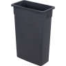 Carlisle, TrimLine™, 23gal, Polyethylene, Gray, Rectangle, Receptacle