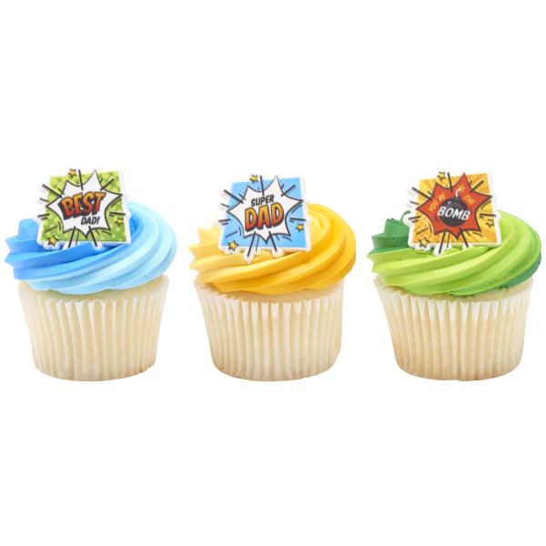 Super Dad Assortment Cupcake Rings