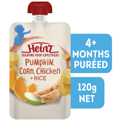  Heinz® Pumpkin, Corn, Chicken & Rice 120g 4+ months 