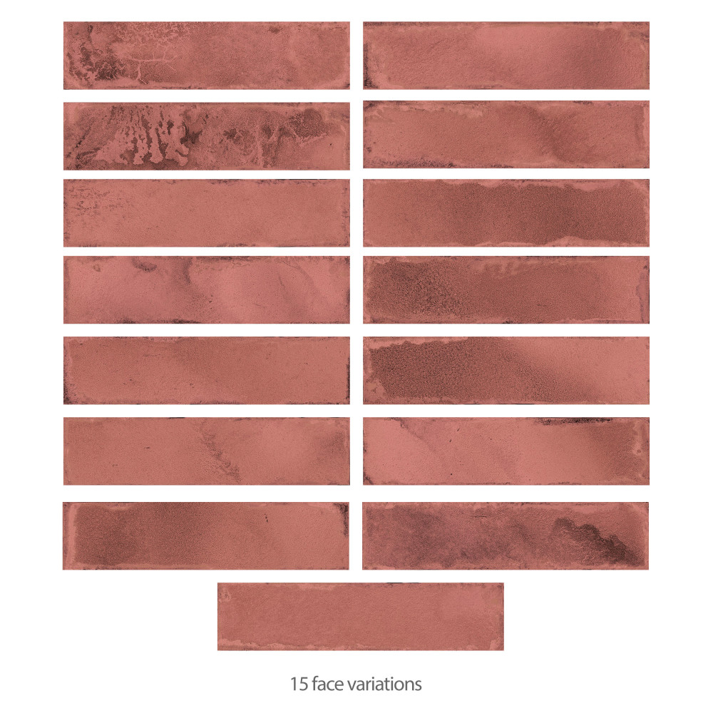 Luca Garnet with Antimicrobial Glaze 3-1/8 in. x 12-3/8 in. Ceramic Wall Tile