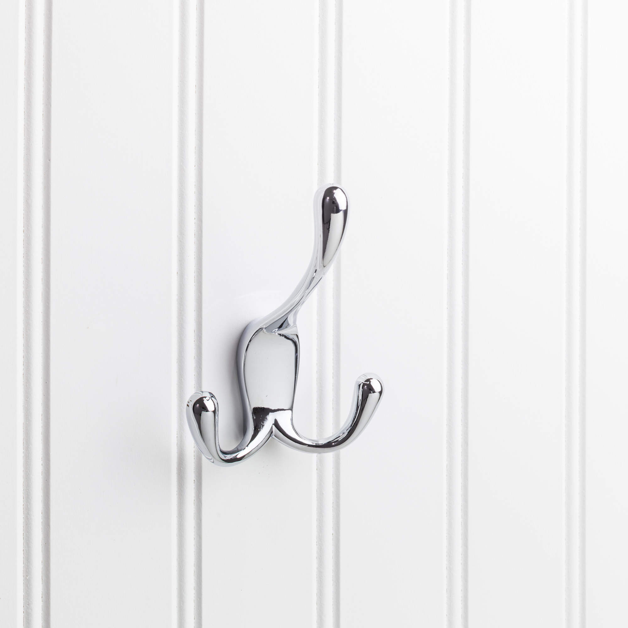 Elements Wall Triple Hook, Polished Chrome