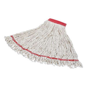 Rubbermaid Commercial, Swinger Loop®, Blend Looped-End Wet Mop Head with 5" Headband, 24 oz, White