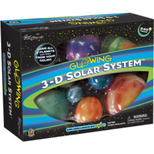 Glowing 3-D Solar System