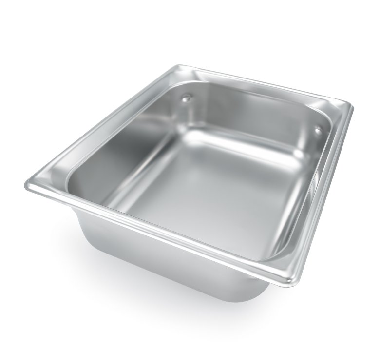 Half-size 4-inch-deep Super Pan 3® stainless steel steam table pan