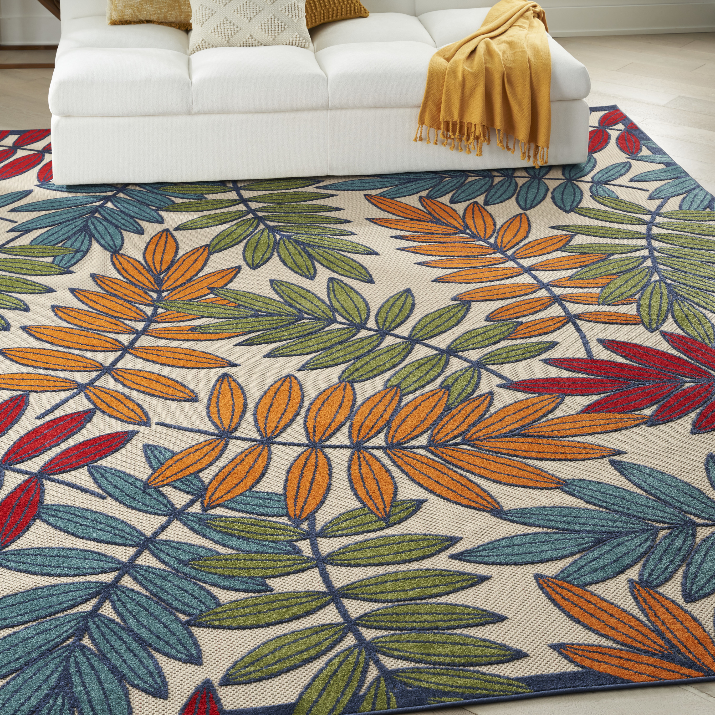 Nourison Aloha 10' x 14' Multicolor Tropical Rug