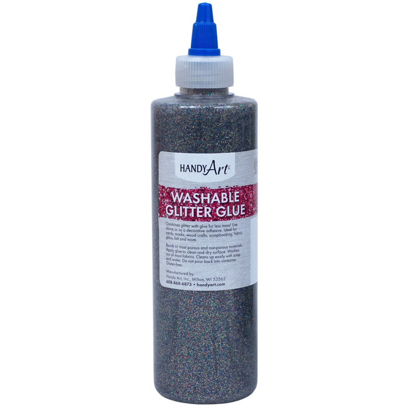 Washable Glitter Glue, 8 oz., Multi-Color