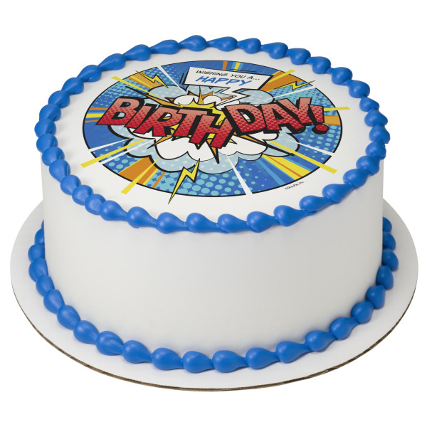 Super Hero Birthday PhotoCake® Edible Image®