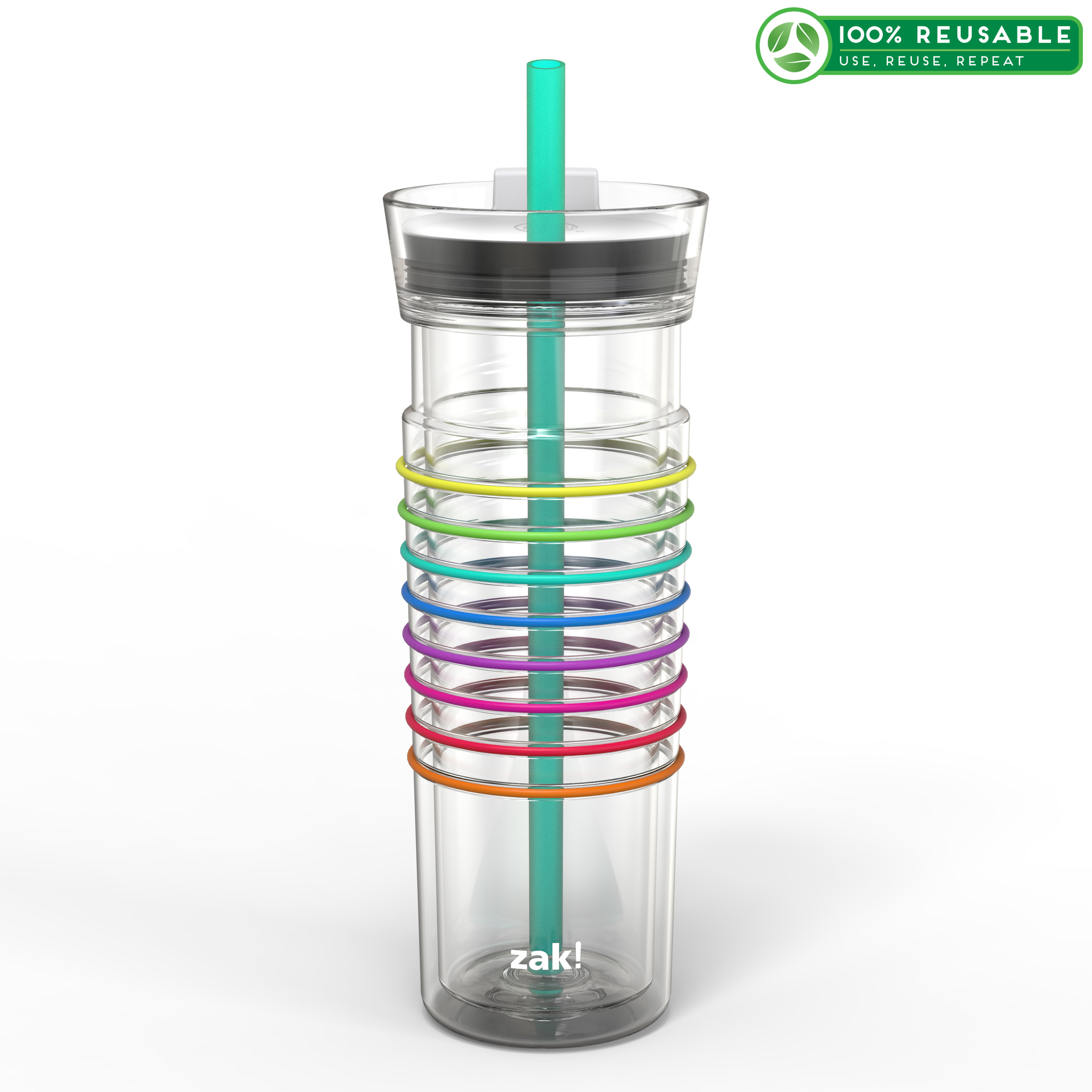 Zak! Hydration 20 ounce Insulated Tumbler, Clear slideshow image 1 Zak! Hydration 20 ounce Insulated Tumbler, Clear slideshow image 1