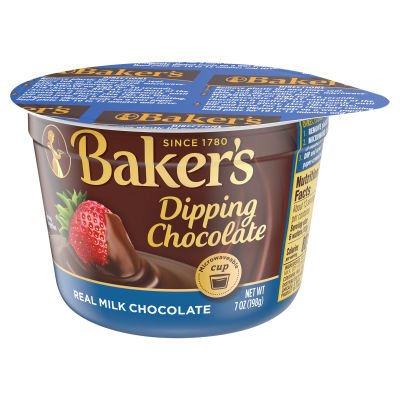 Baker's Real Milk Dipping Chocolate, 7 oz Cup