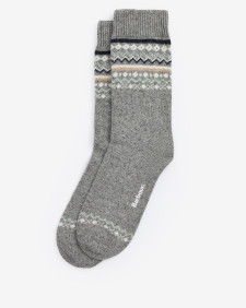 Anaise Fair isle Socks Mid Grey-Loden