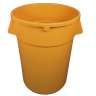 Impact, Gator Plus, 44 gal, Plastic, Yellow, Round, Receptacle