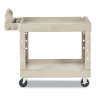 Rubbermaid Commercial, BRUTE Heavy Duty, Ergo Handle, Lipped Shelf, Small, Utility Cart, Beige
