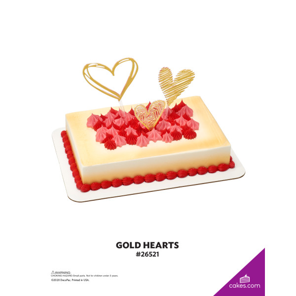 Gold Hearts The Magic of Cakes® Icing Only Page