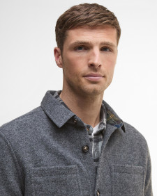 Marlow Tailored Overshirt Dark Grey Marl