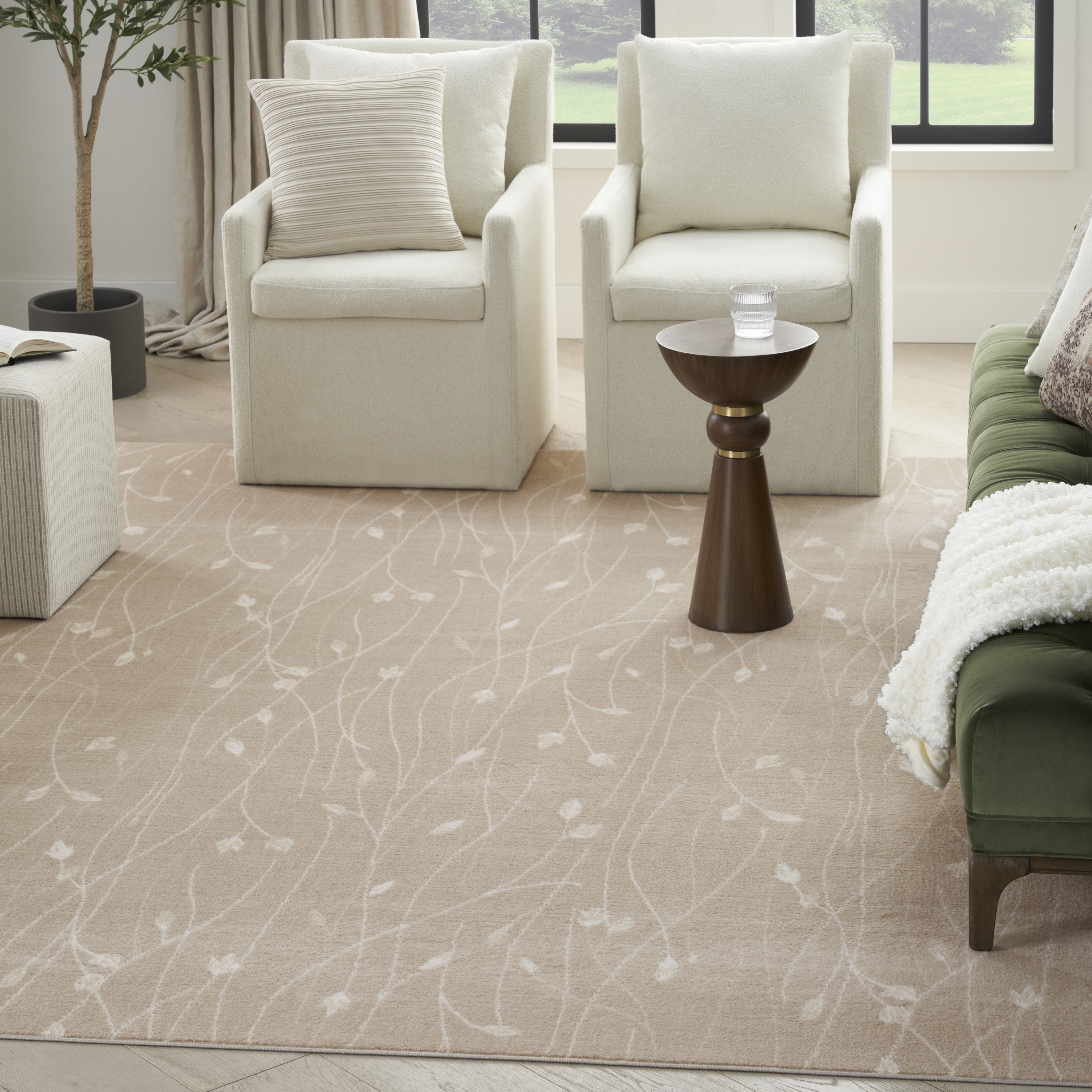 Nourison Grafix 10' x 14' Beige Modern Indoor Rug