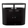 Rubbermaid Commercial, Resist®, Dual Stream, 23gal, Metal, Black, Rectangle, Receptacle