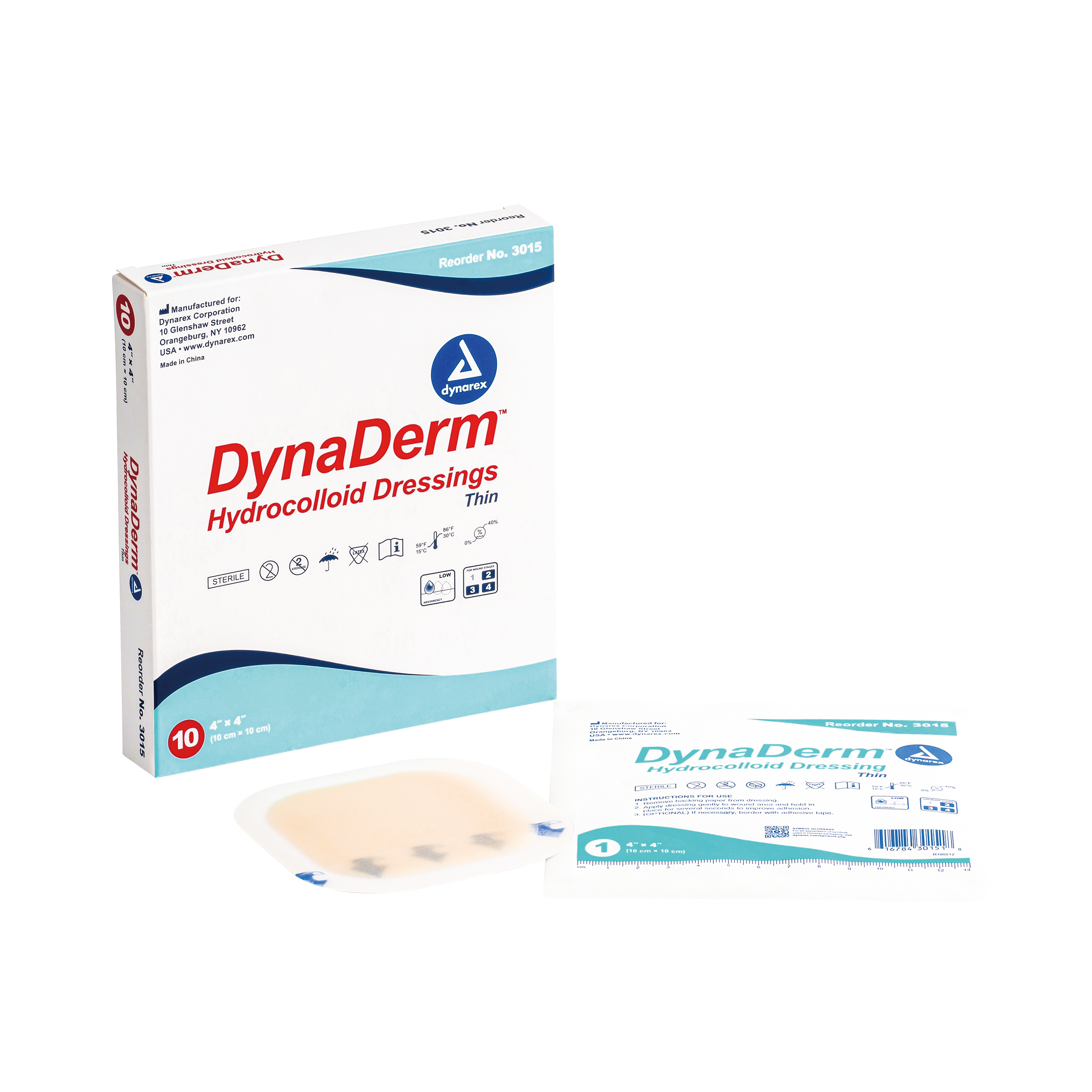 DynaDerm™ Hydrocolloid Dressing - Thin - 4