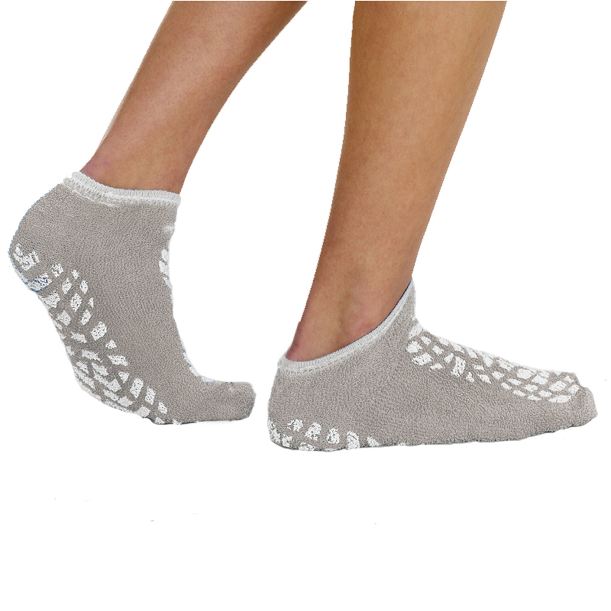 Terry Treads® Slipper Socks, Extra Large, Gray