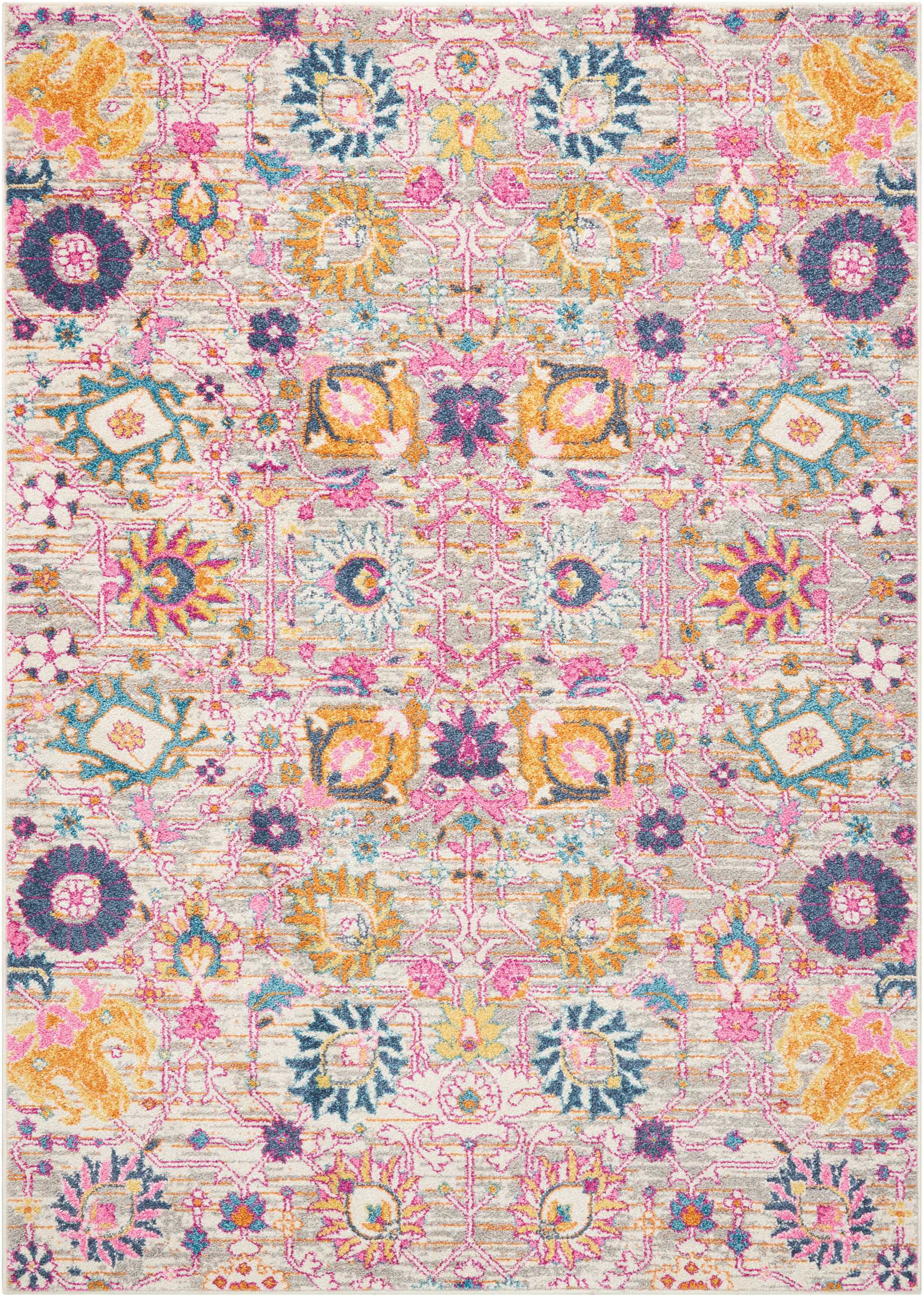 Nourison Passion 3'9" x 5'9" Silver Bohemian Indoor Rug