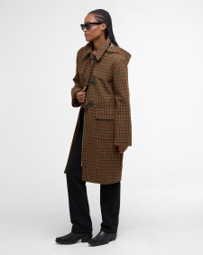 Melody Check Wool Duffle Coat 