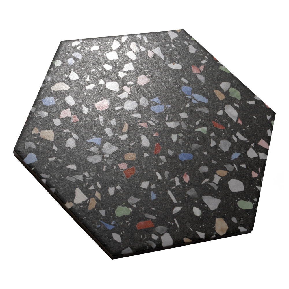 Sample – Venice Hex Colors Dark Porcelain Floor and Wall Tile