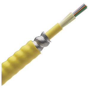 Opti-Core® Plenum OFCP Indoor Interlocking Armored Cable, 12-Fiber, Yellow