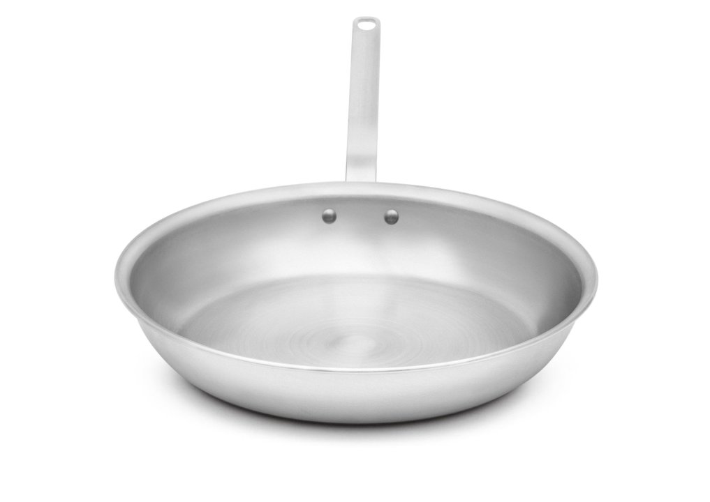 14-inch Wear-Ever® aluminum fry pan with natural finish and plated handle