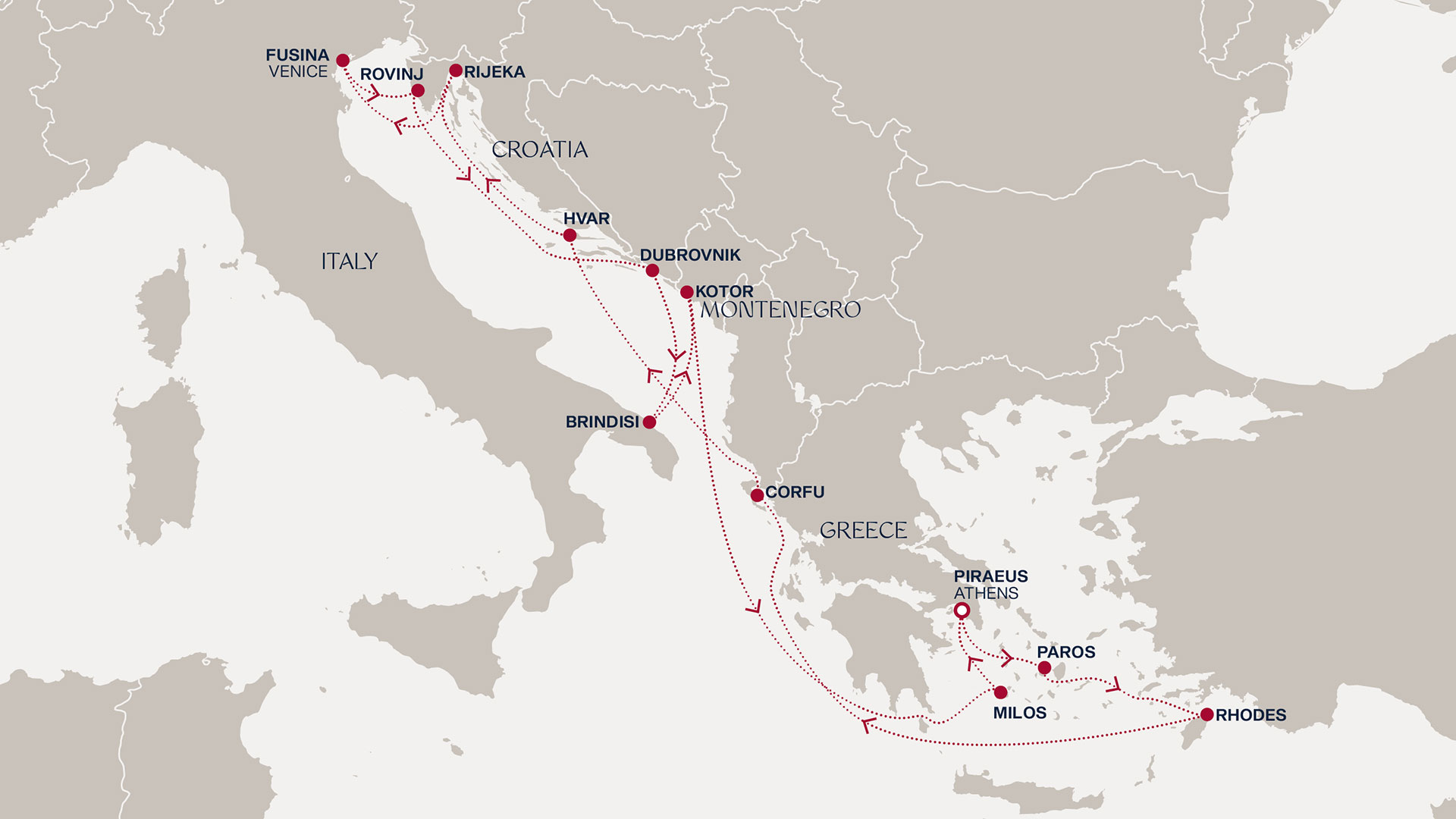 Itinerary map