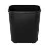 Rubbermaid Commercial, Fire Resistant, 7 gal, Resin, Black, Rectangle, Receptacle
