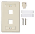 KeyConnect® Faceplate Flush Mount 6-Port Almond