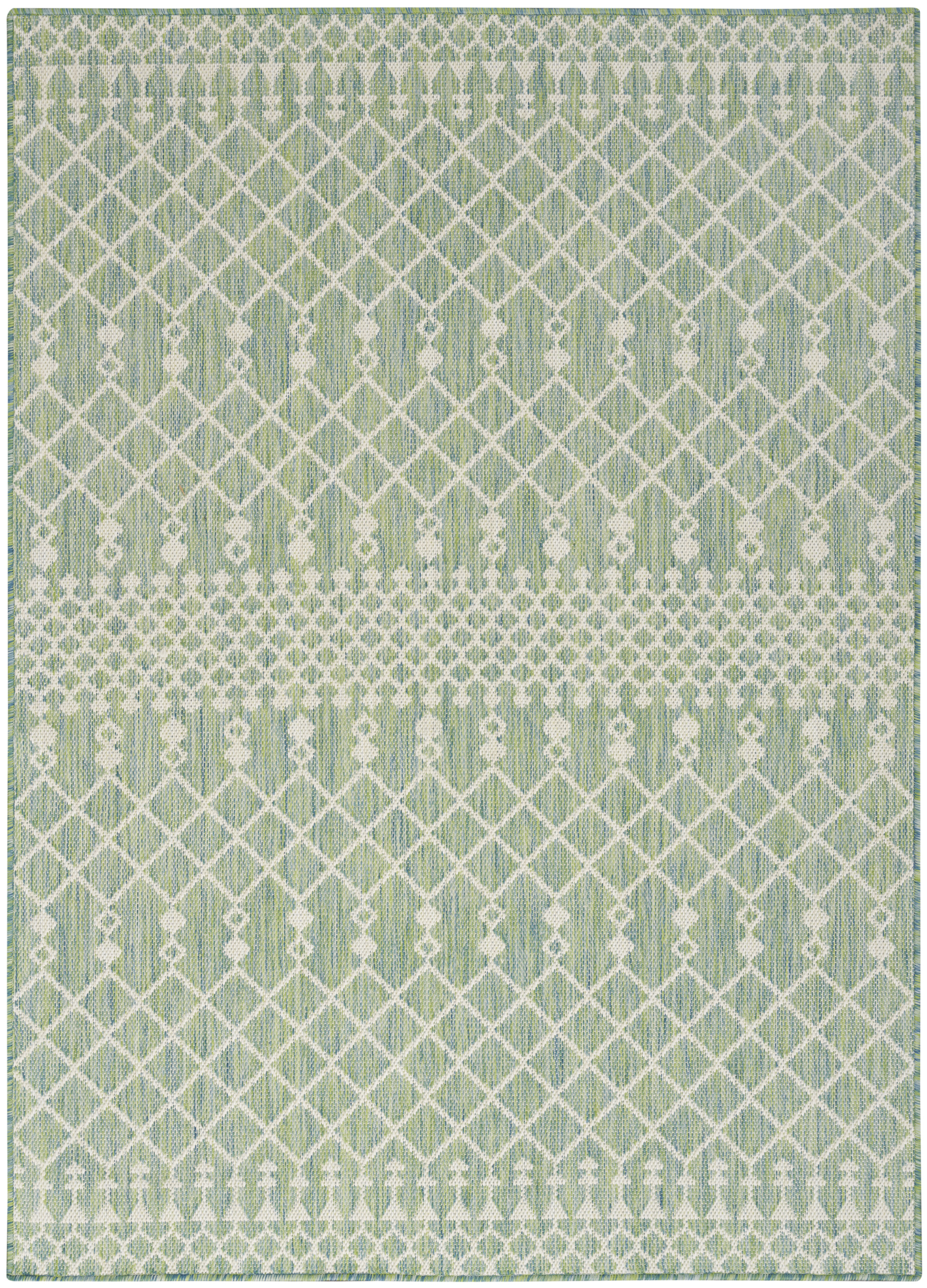 Nourison Positano 6' x 9' Blue Green Modern Rug