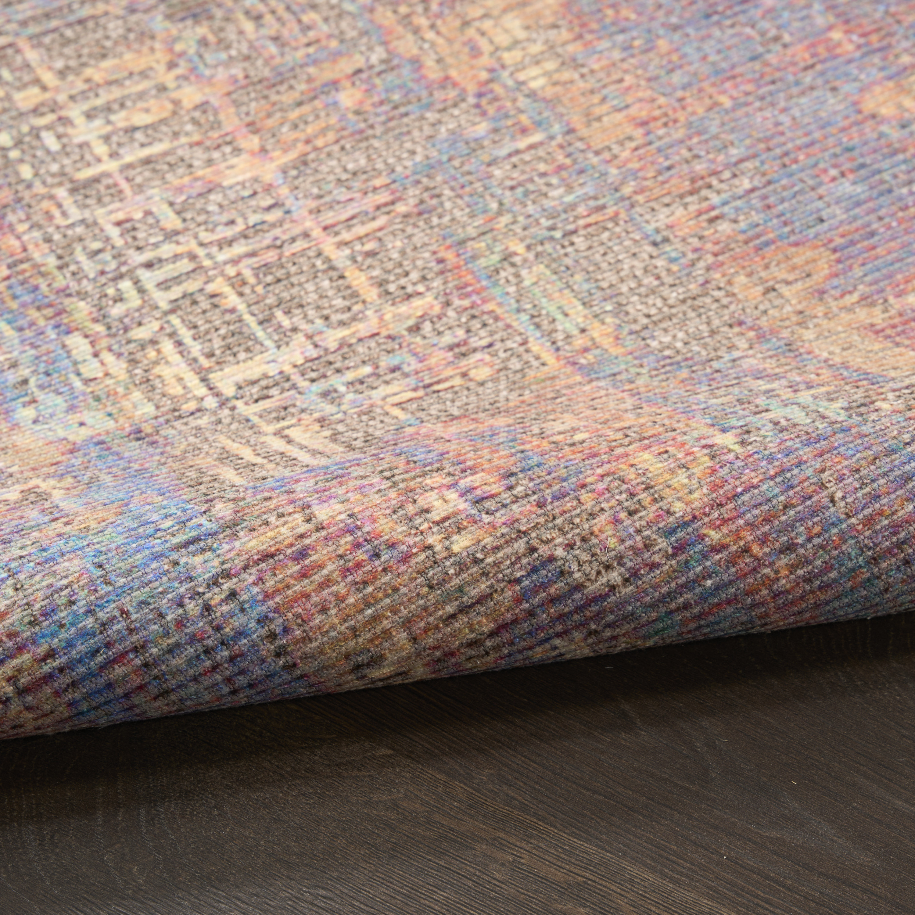 Nourison Botanical Washables 2' x 6' Multicolor Modern Indoor Rug