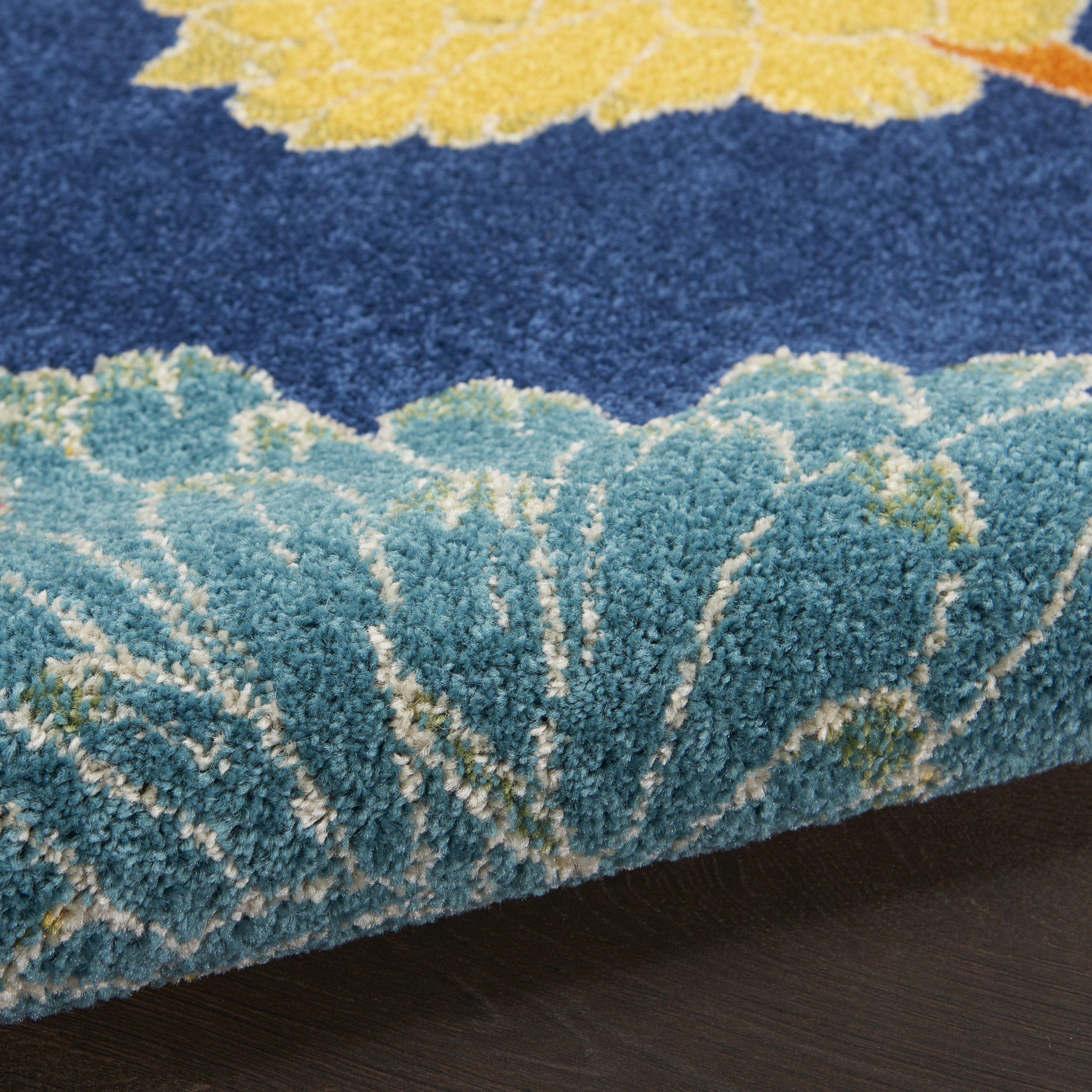 Nourison Allur 7'10" x 9'10" Navy Multicolor Contemporary Indoor Rug