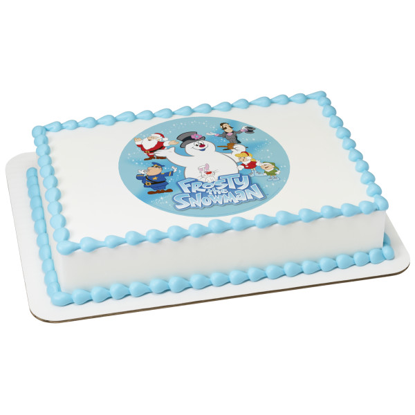 Frosty the Snowman Winter Fun PhotoCake® Edible Image®