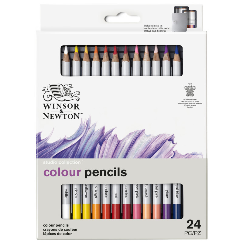 Studio Collection Colored Pencil Tin, Set of 24