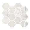 Absolute WHITE 3×3 Hexagon Mosaic