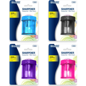 Single Hole Sharpener with Round Receptacle, Assorted Colors, 1 Sharpener