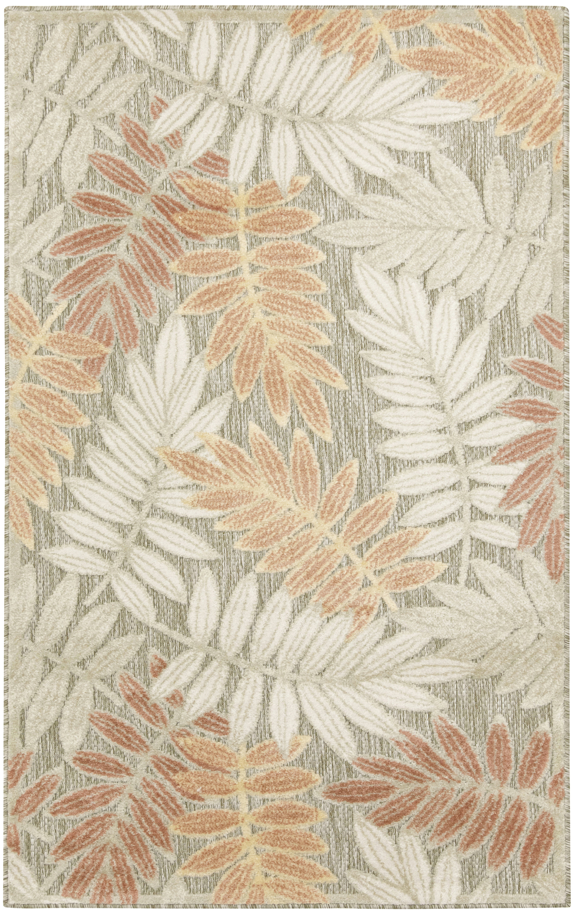 Nourison Aloha 2'8" x 4' Sage Rose Modern Rug