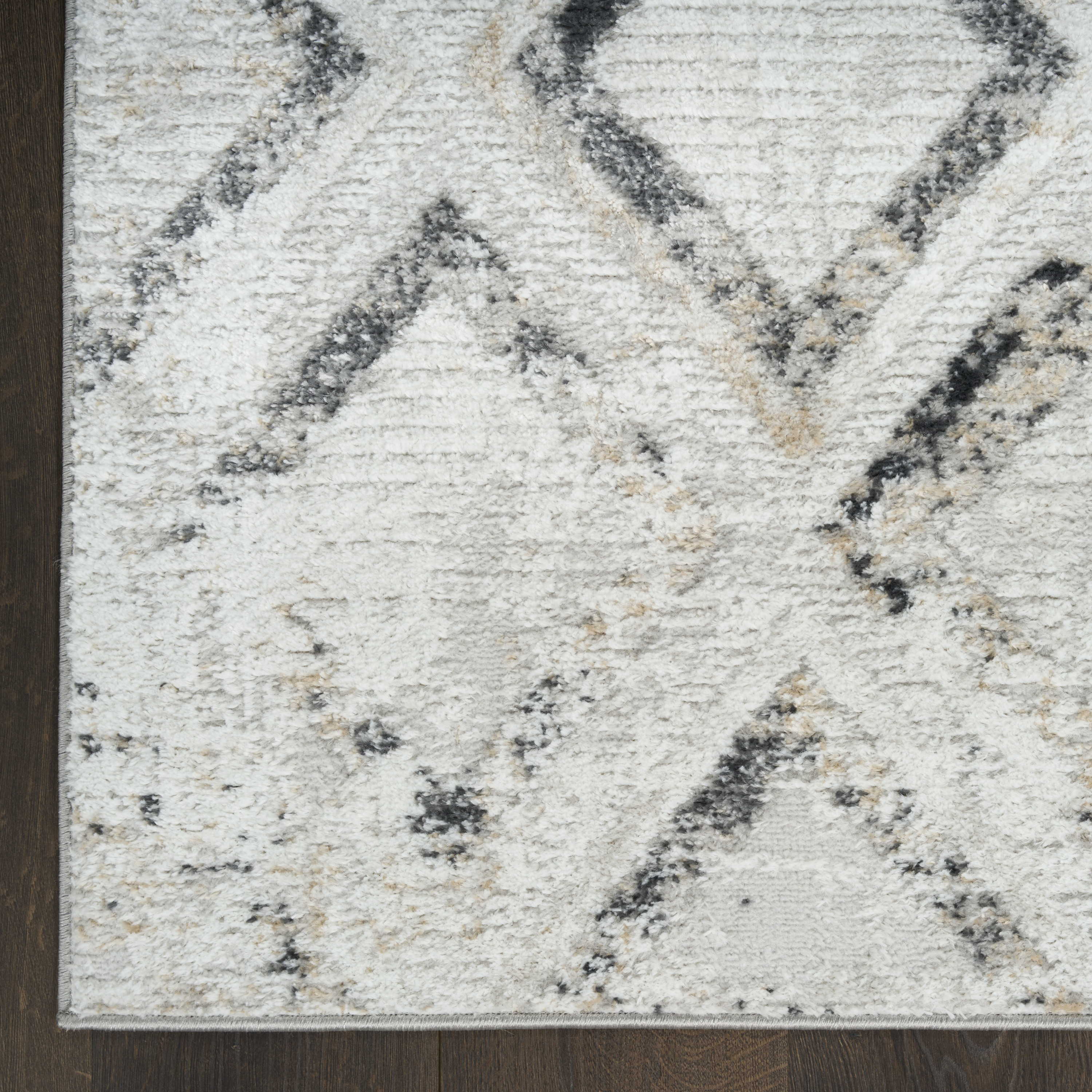 Nourison Dekor 4' x 6' Grey Charcoal Modern Indoor Rug