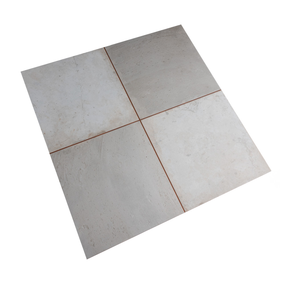 Kings Clay Checker Silver 17-5/8 in. x 17-5/8 in. Ceramic Floor and Wall Tile