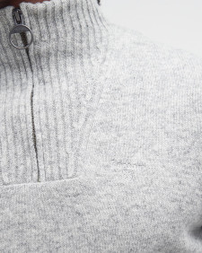 Essential Half-Zip Jumper Light Grey Marl