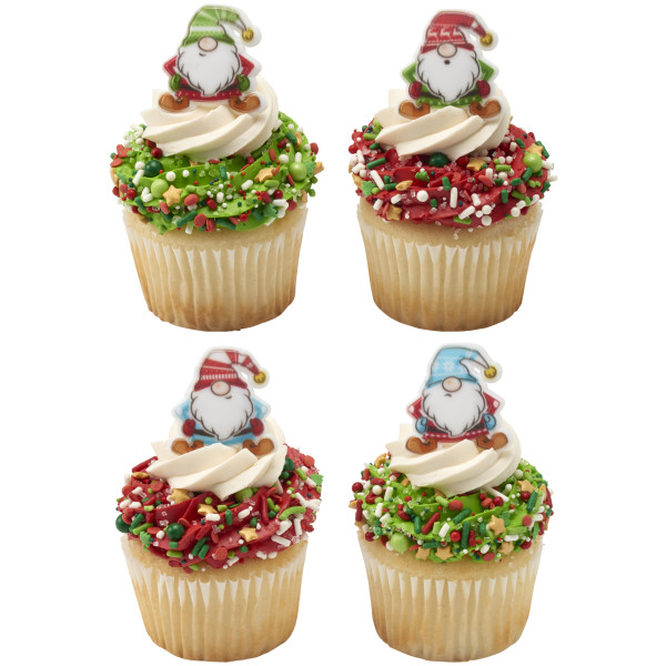 Holiday Gnomes Cupcake Rings