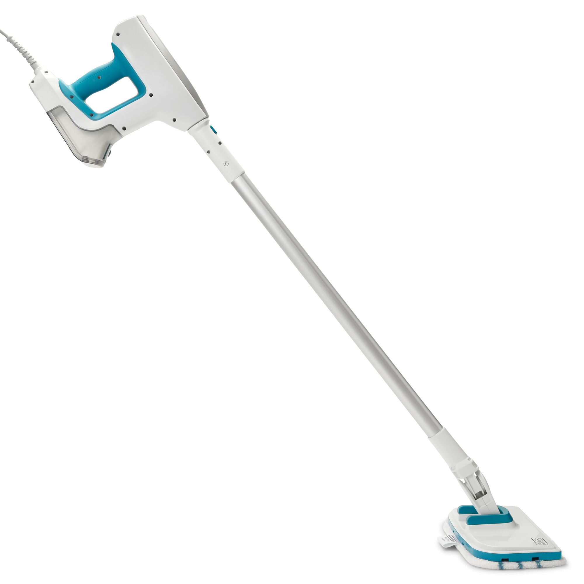 Hero picture of BLACK+DECKER steam mop with mop head pointed to the right
