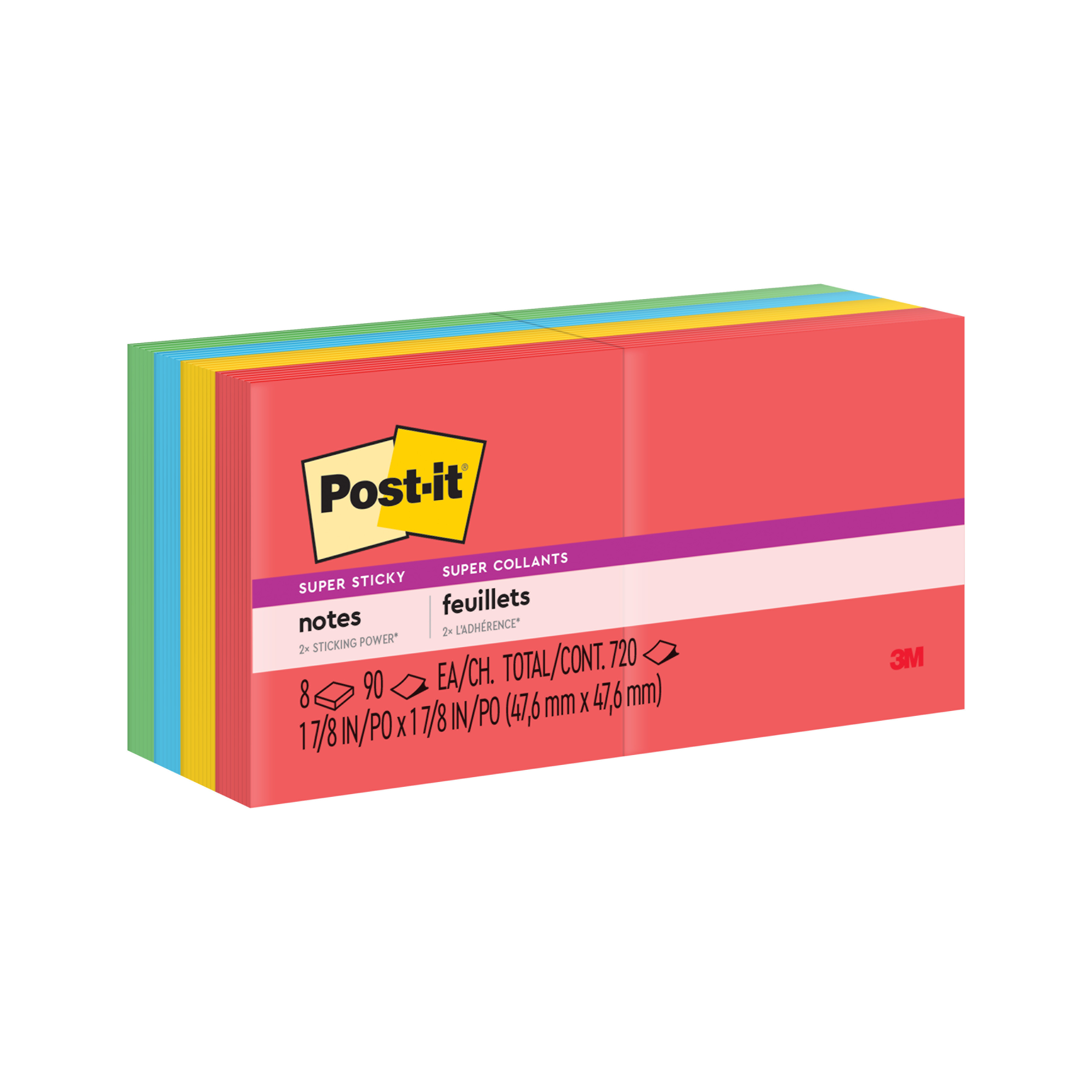 SKU 7100261398 | Post-it® Super Sticky Notes 622-8SSAN