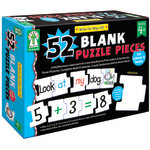 Carson Dellosa Education Write-On/Wipe-Off: 52 Blank Puzzle Pieces Manipulatives, Early Childhood, Grade PK-2 KE-846039