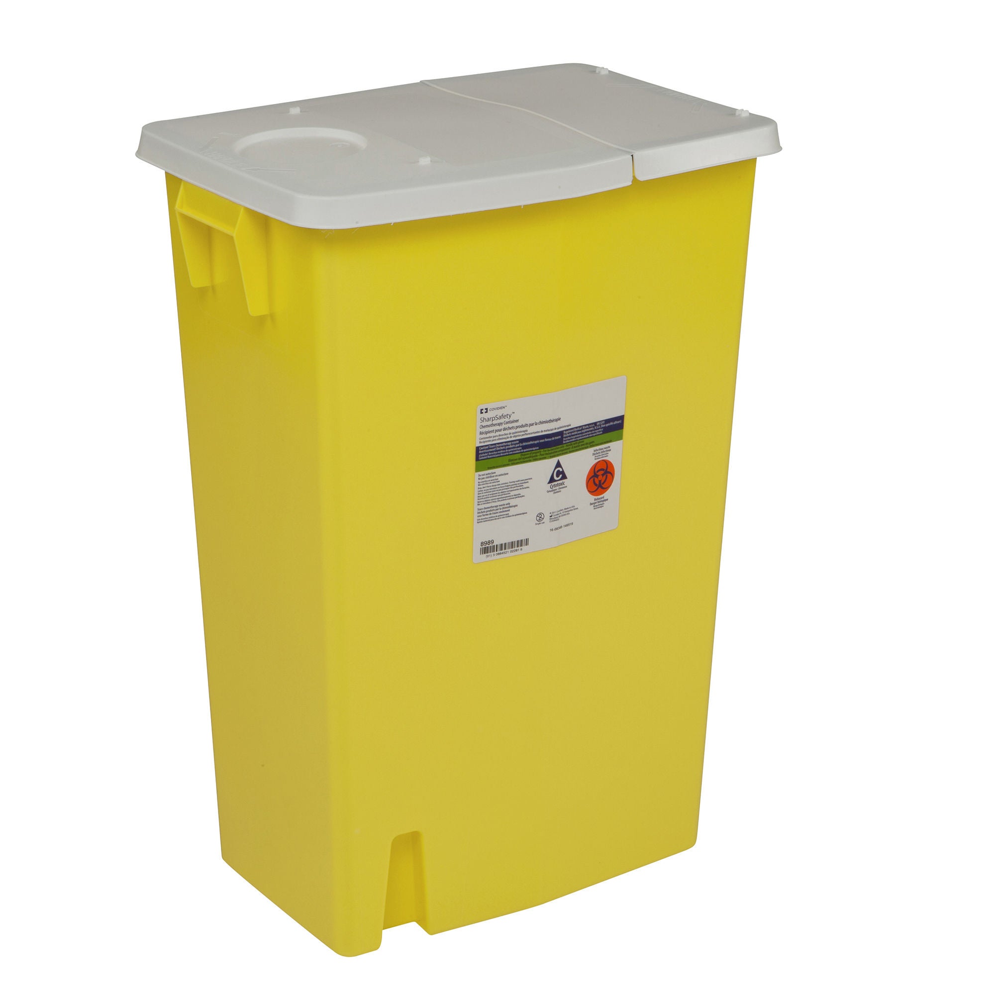 SharpSafety™ Chemotherapy Waste Container, 18 Gallon, 18.25 x 26 x 12.75 Inch