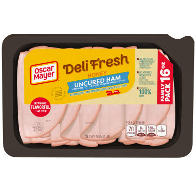 Oscar Mayer Deli Fresh Honey Uncured Ham Family Size, 16 oz Tray