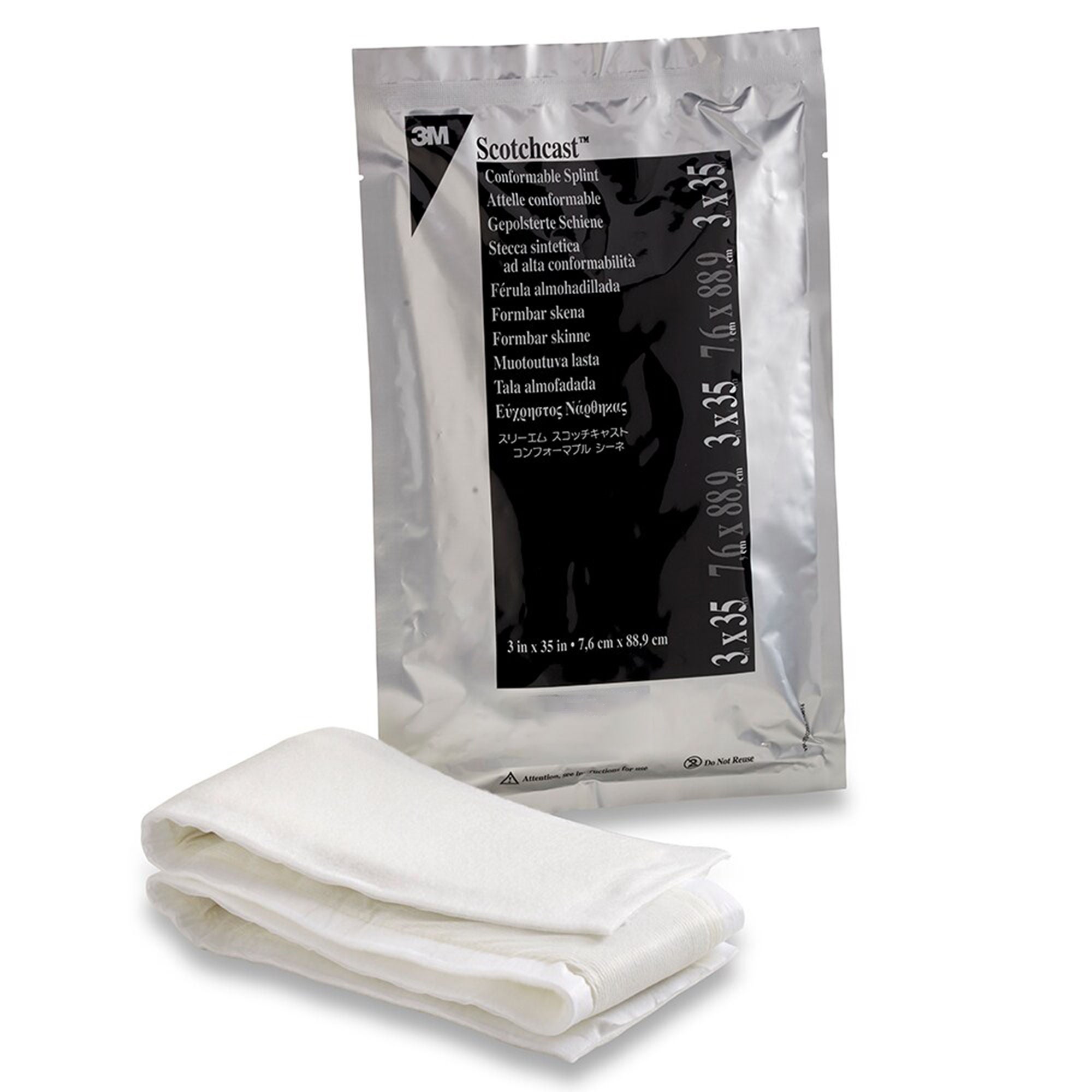 3M™ Scotchcast™ Quick Step Double Sided Felt Padded Splint, 3 x 35 Inch
