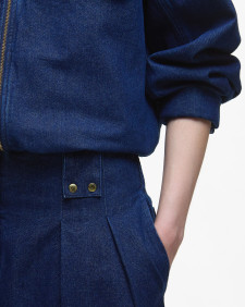 Arla Denim Wide-Leg Trousers 